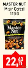 MASTER NUT MISIR ÇEREZİ 110 G fiyat ve kampanya bilgisi